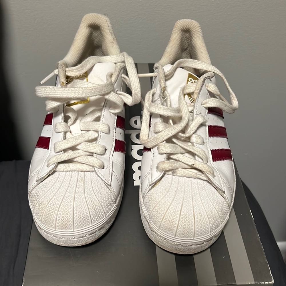 superstar adidas. white laces, they have potential to be saved.